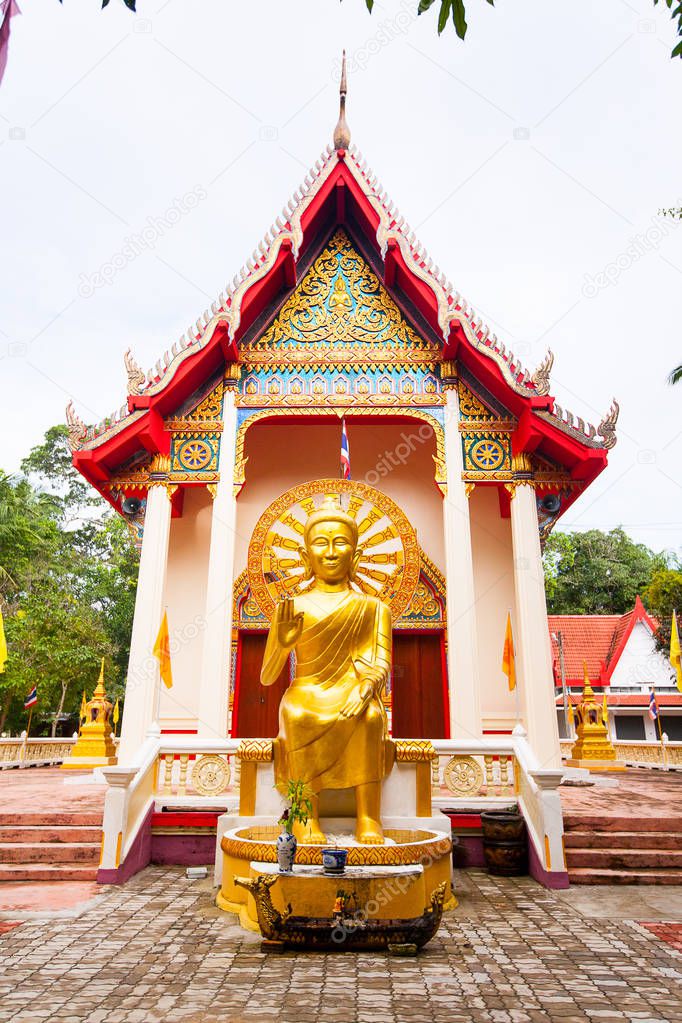 Detail of Buddhist temple in koh Samui, Thailand