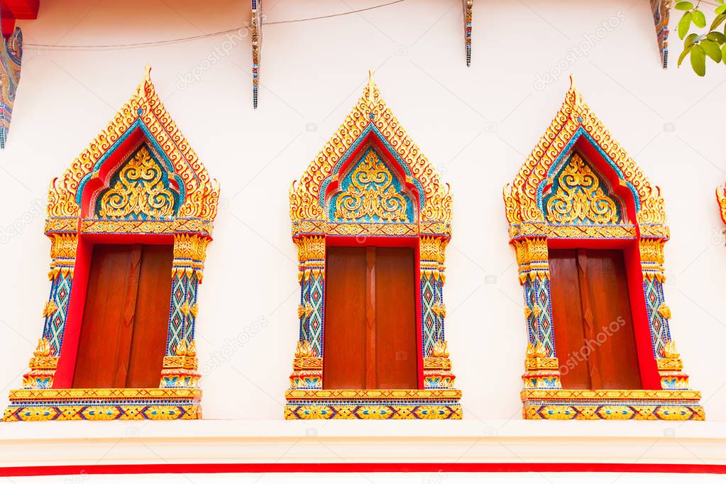 Detail of Buddhist temple in koh Samui, Thailand