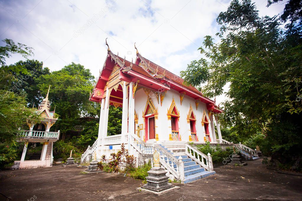 Buddhist temple in koh Samui, Thailand.