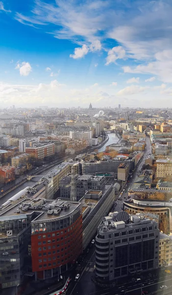 Flygfoto Moskva city panorama — Stockfoto