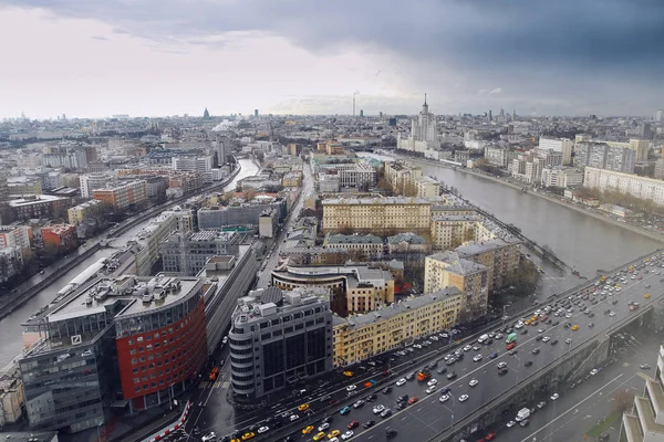 Αεροφωτογραφία της πόλης της Μόσχας — Φωτογραφία Αρχείου