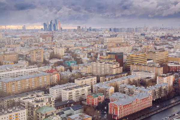 Panorama miasta Moskwa z powietrza — Zdjęcie stockowe