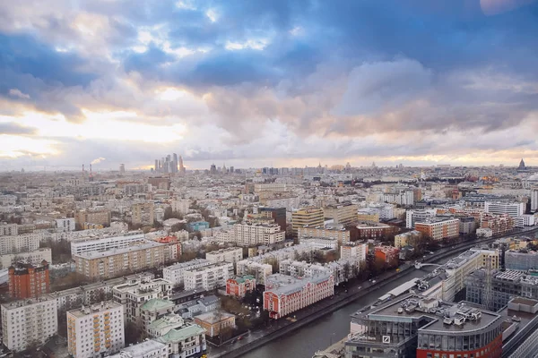 Flygfoto Moskva city panorama — Stockfoto