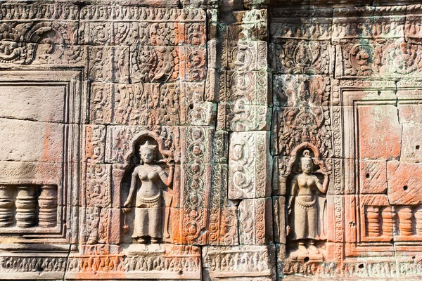 Ruinen des Preah Khan Tempels (12. Jahrhundert) in angkor wat (siem re — Stockfoto