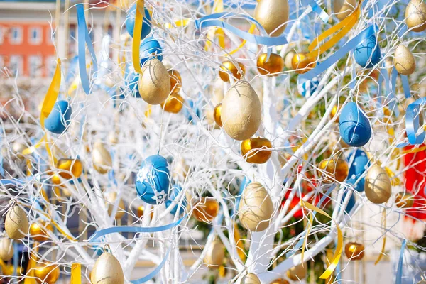 Húsvéti tojás fa ágai — Stock Fotó
