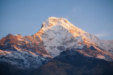 Annapurna alan dağlar Nepal Himalayalar