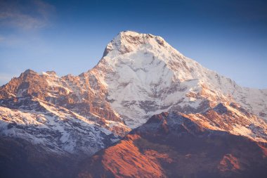 Annapurna alan dağlar Nepal Himalayalar