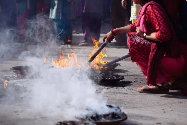 Подробиці індуїстської церемонії в Катманду, Непал — стокове фото