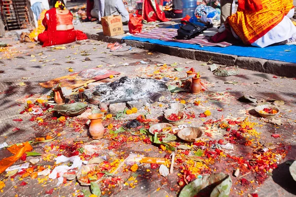 Detalhe da cerimônia hindu em Katmandu, Nepal — Fotografia de Stock