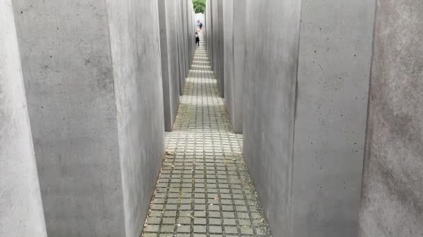 Βερολίνο Γερμανία Ιουλ 2109 Μνημείο Του Ολοκαυτώματος Στο Βερολίνο Της — Αρχείο Βίντεο