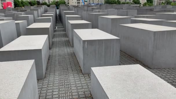 Berlín Alemania Jul 2109 Memorial Del Holocausto Berlín Alemania Memorial — Vídeos de Stock
