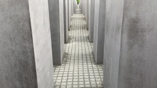 Berlijn Duitsland Jul 2109 Holocaust Monument Berlijn Gedenkteken Voor Vermoorde — Stockvideo