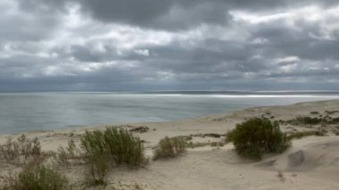 Fırtınalı havalarda hareketli yüzey ve soğuk baltık denizi dalgaları