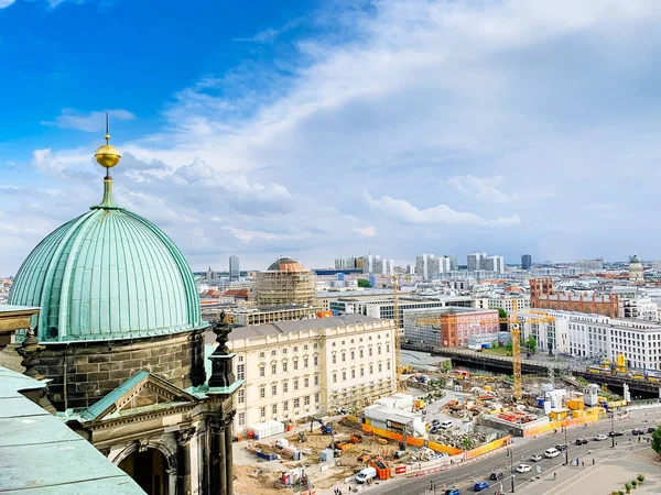 Vista aérea del horizonte de la ciudad de Berlín, Alemania . — Foto de Stock