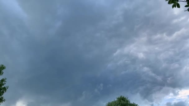 Природа Середовище Темне Хмарне Небо Буря Ураганні Хмари — стокове відео