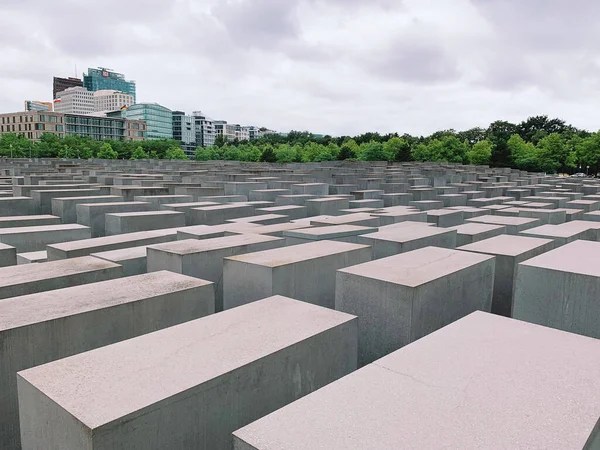 德国柏林大屠杀纪念馆 纪念第二次世界大战中被杀害的犹太人 — 图库照片