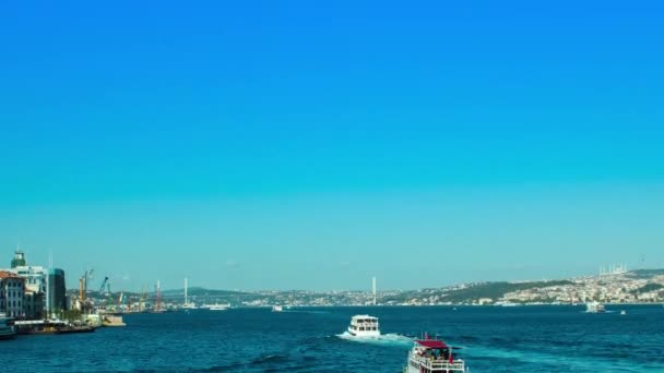 Traffico Marittimo Sul Bosforo Istanbul Turchia — Video Stock