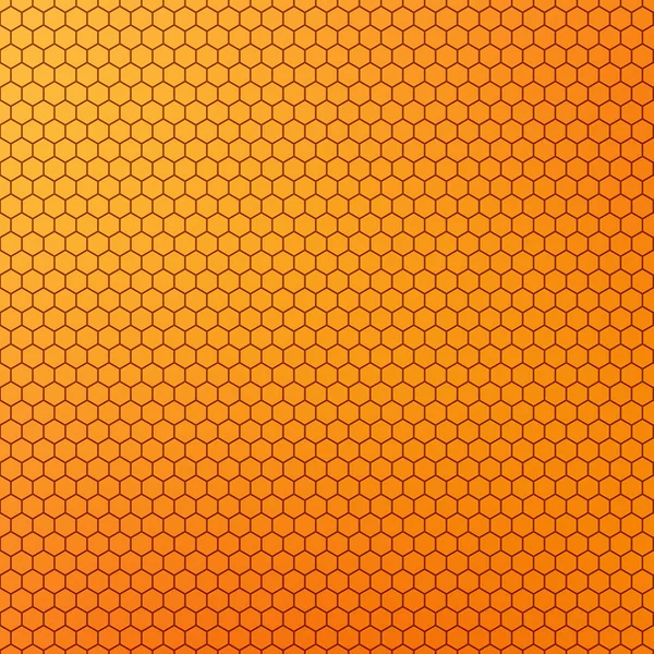 Yellow orange colored honeycomb design abstract background.