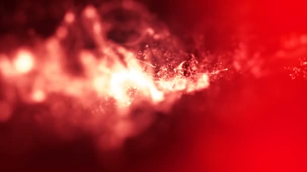 Abstrato Partículas Bokeh Espumantes Digitais Acenando Espaço Tridimensional Partículas Luminosas — Vídeo de Stock