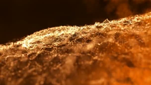 Abstract Background Moving Flickering Floating Particles Shimmering Glittering Golden Particles — Stock Video