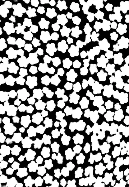 siyah bir arka plan üzerinde rasgele beyaz küçük soyut çiçek çeşitli şekiller düzenlenmiş