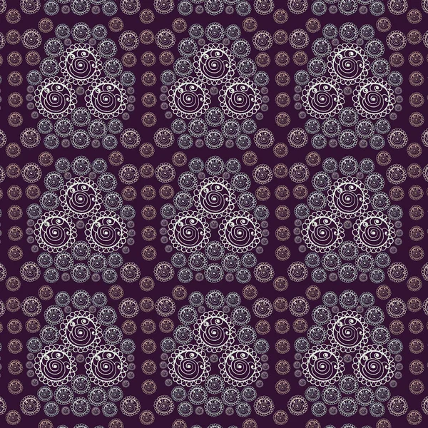 Burgonya arka planında farklı açılış çemberleri biçimindeki geometrik süsler yer almaktadır.