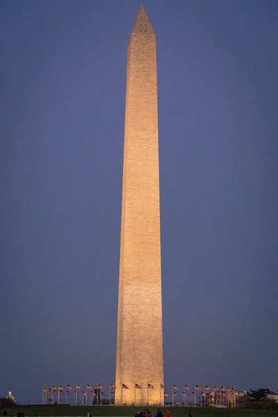 Washington Anıtı Dusk, Washington, Dc Nisan