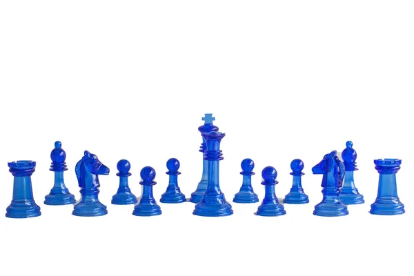 Abstract chess game or chess with a white background for businessmen competition Sports games are the strategy of victory for the leader