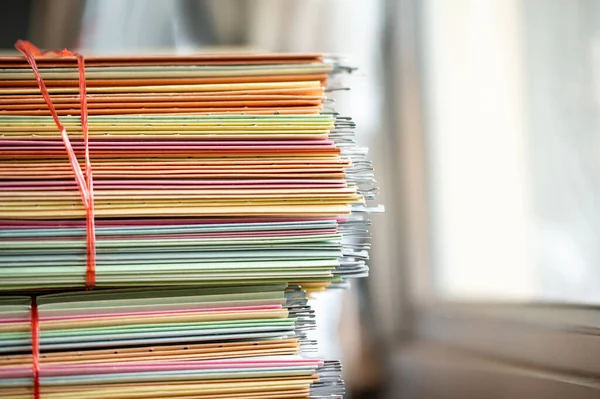 Documentos Colocados Escritorio Oficina Para Reciclar — Foto de Stock