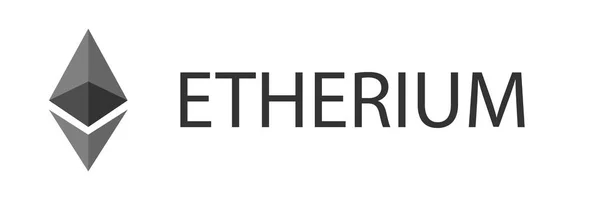 Etherium banner fehér háttér. — Stock Vector