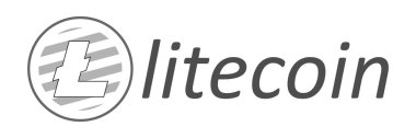 Beyaz arka plan Litecoin afiş.