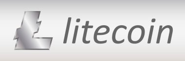 Litecoin gümüş afiş.