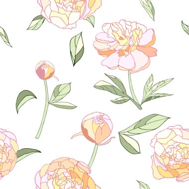 Pembe ihale şakayık Dikişsiz desen vektör