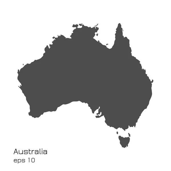 澳大利亚地图矢量插图白色背景 — 图库矢量图片