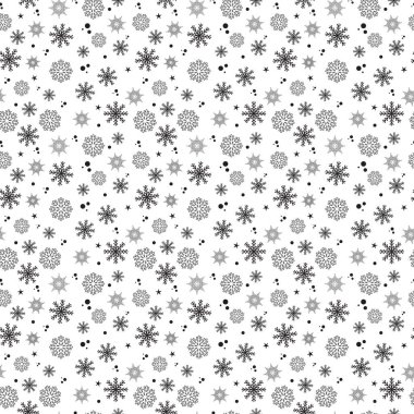 beyaz zemin üzerinde kar taneleri seamless modeli