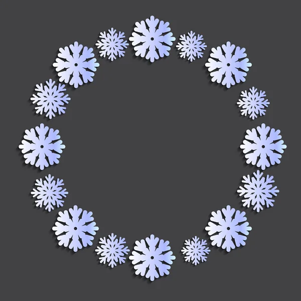Corona de copo de nieve de corte en papel — Archivo Imágenes Vectoriales