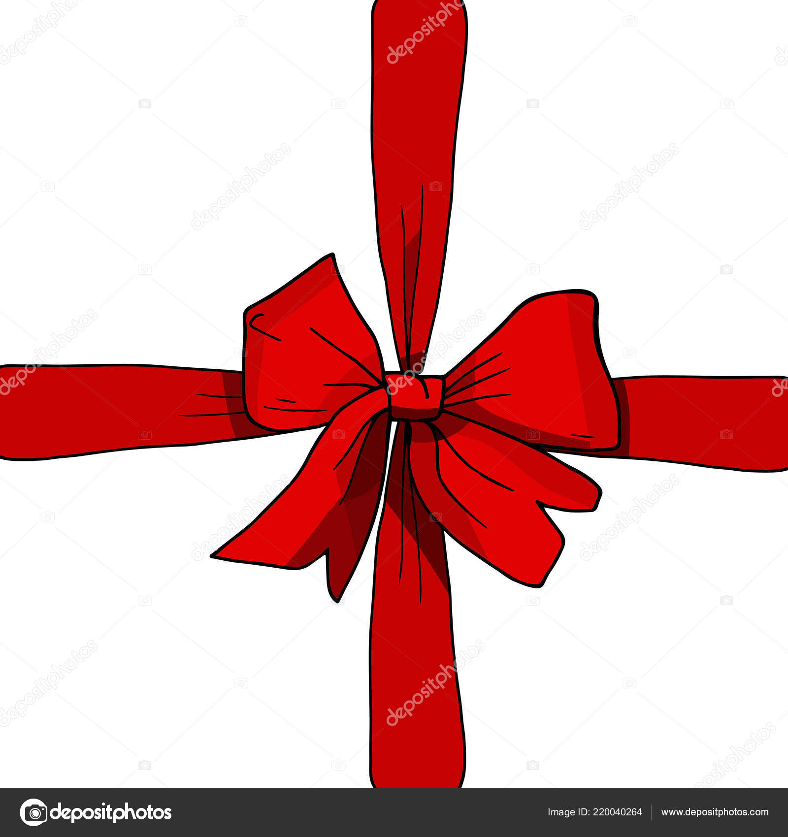 Red Ribbons Bows Vector Set Stock Vector by ©barbaliss 221046408