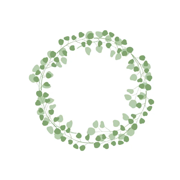 Minimalist yeşillik eucalypthus çelenk vektör