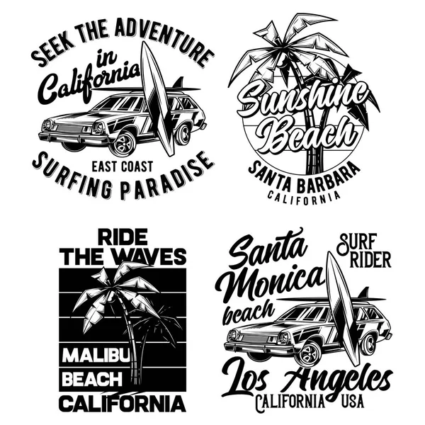 Vintage Etykiety Ustawić Nadpisem Składu Białym Tle Projekt Logo Koszulki — Wektor stockowy
