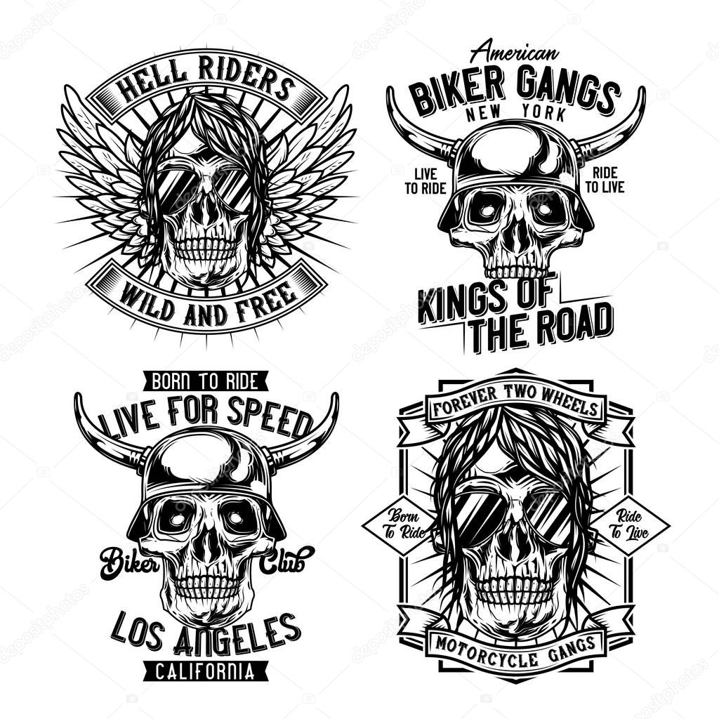 Vintage labels set with lettering composition on white background. T-shirt logo design.