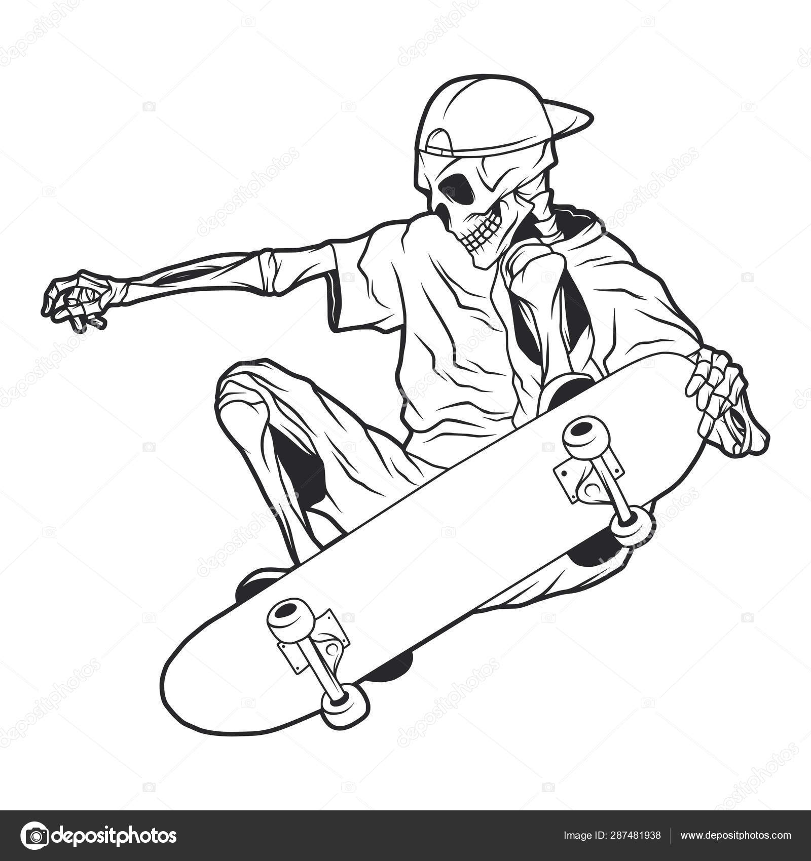 Isolated Illustration Of The Skeleton On The Skateboard Vector Black And White Isolated Illustration Vector Image By C Vozzy Stock Gmail Com Vector Stock Isolated Illustration Of The Skeleton On The Skateboard Vector Black And White Isolated Illustration Vector Image By C Vozzy Stock Gmail Com Vector Stock