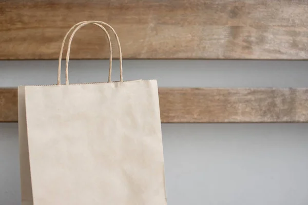 Handle bag on the wooden bench(horizontal)