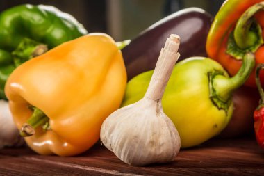 Freah organik sebze ahşap tablo