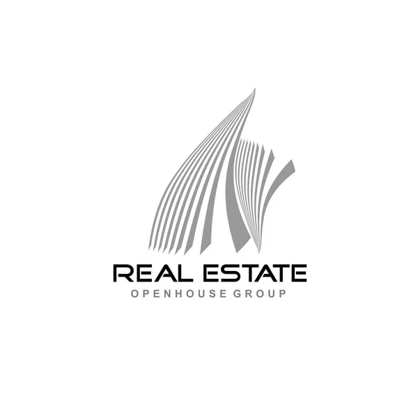 Logo Plantilla Inmobiliaria Apartamento Condominio Casa Alquiler Negocio Marca Marca — Archivo Imágenes Vectoriales
