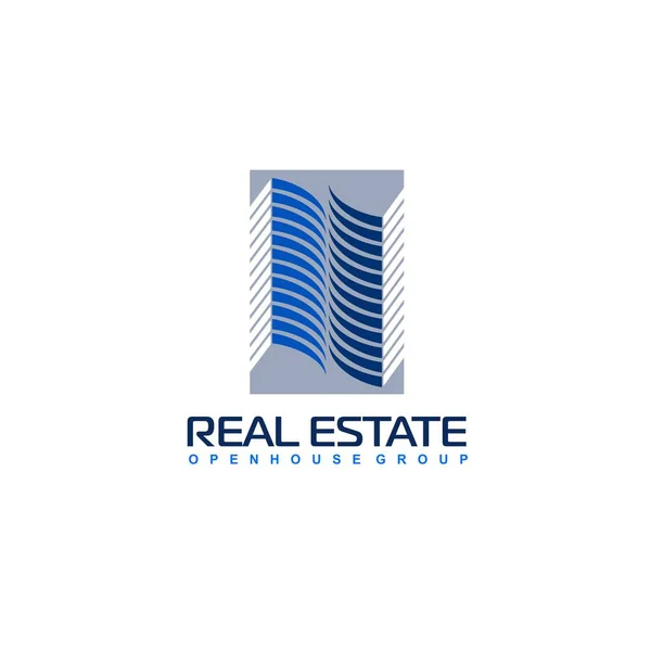 Logo Modelo Imobiliário Apartamento Condomínio Casa Aluguel Negócios Marca Marca — Vetor de Stock