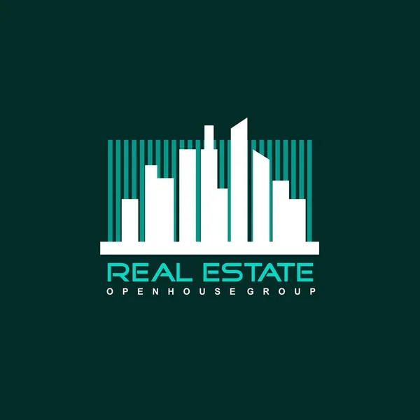 Logo Modelo Imobiliário Apartamento Condomínio Casa Aluguel Negócios Marca Marca — Vetor de Stock