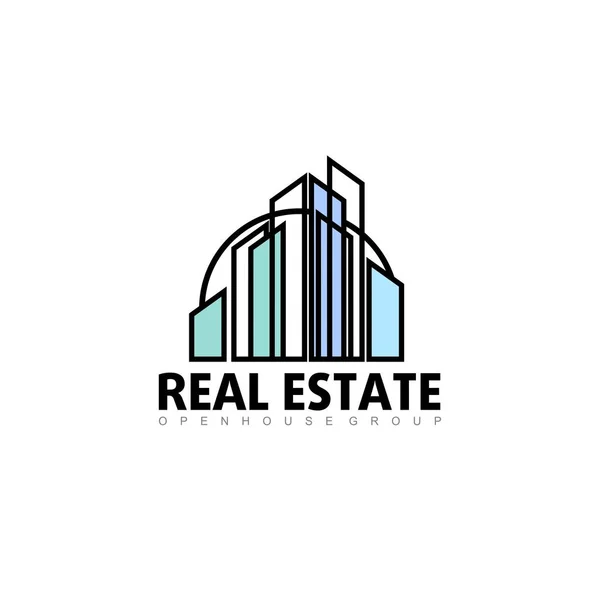 Λογότυπο Πρότυπο Real Estate Διαμέρισμα Διαμερισμάτων Σπιτιού Ενοικίαση Επαγγελματίες Brand — Διανυσματικό Αρχείο