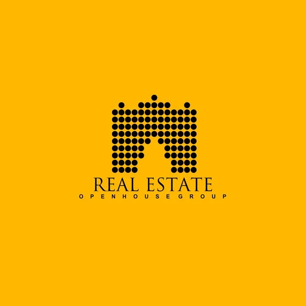 Modèle Logo Immobilier Appartement Condo Maison Location Entreprise Marque Marque — Image vectorielle