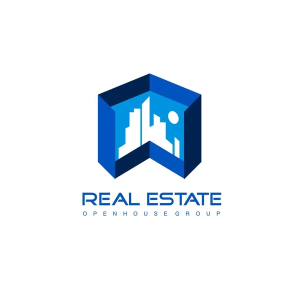 Logo Modelo Imobiliário Apartamento Condomínio Casa Aluguel Negócios Marca Marca —  Vetores de Stock