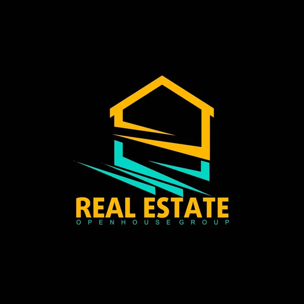 Logo Template Real Estate Apartment Condo House Rental Business Brand — Stock Vector